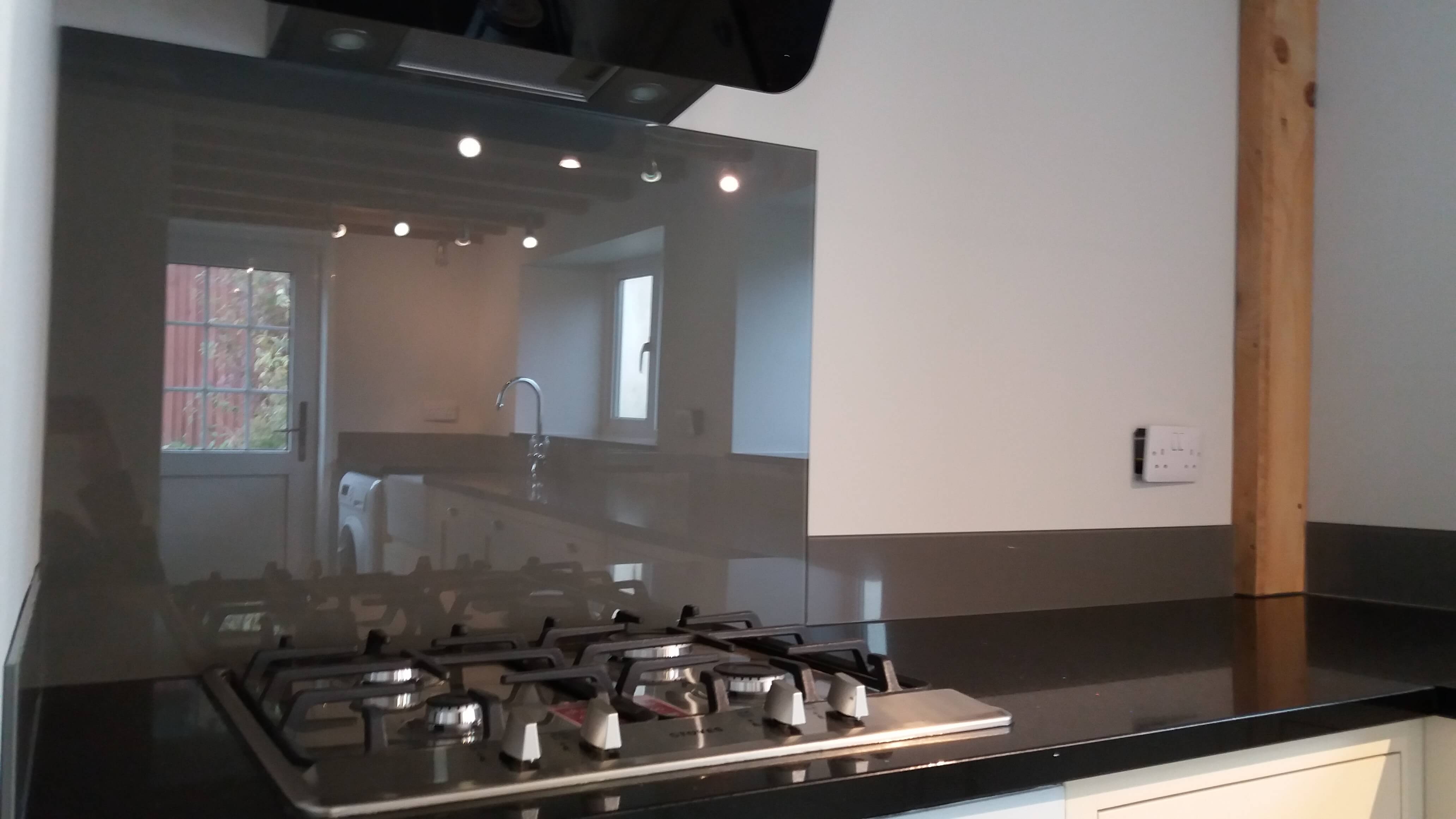 Glass Splashback + Upstands for cottage kitchen Glass Republic